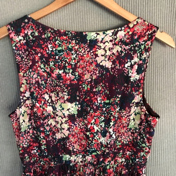 MODCLOTH floral faux wrap midi dress mimi romantic mod cloth medium flirty girly - Picture 15 of 16